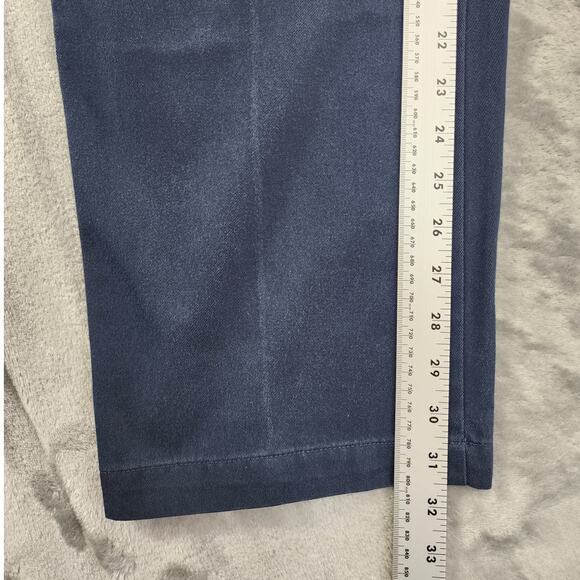 Vintage LL Bean Pants Womens 12M/T TALL Blue High Rise Straight Leg Chino Office - Picture 9 of 11